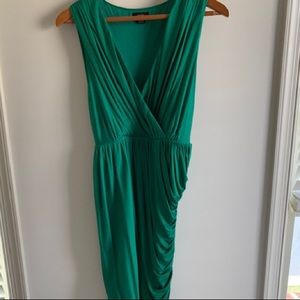 Anthropologie Ruched V-Neck Dress